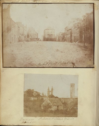 St. Leonards College tuin met St. Regulus toren en de kathedraal op de achtergrond door Unbekannt Unbekannt